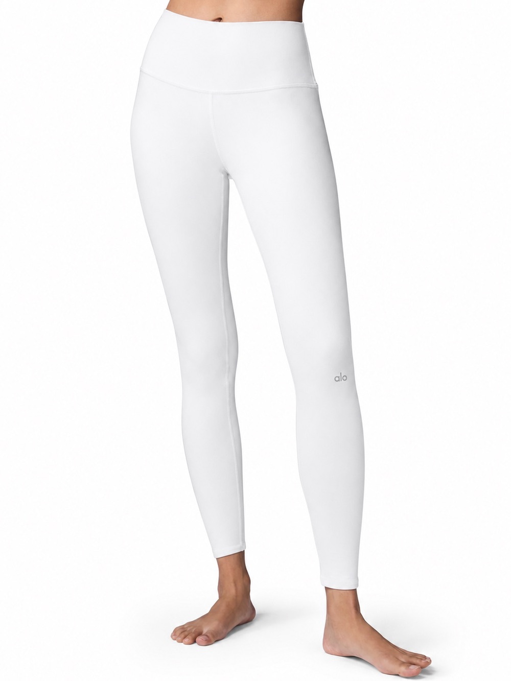 ALO Yoga High-Waist Airbrush Legging White Full Length (Size XS)